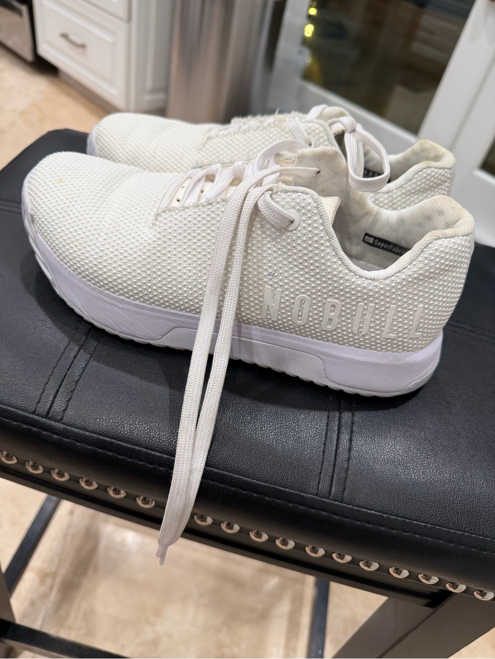 NOBULL Off-White Knit Athletic Sneakers